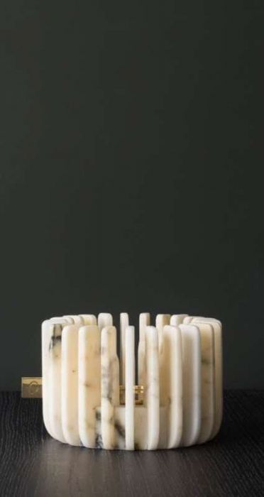 ORION подсвечник из мрамора D197 x H 250 mm  oOumm