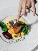 Тарелка десертная 24 см., COLLECTION L PERLES DE ROSEE, DEGRENNE, арт.233924 Тарелка десертная 24 см., COLLECTION L PERLES DE ROSEE, DEGRENNE, арт.233924